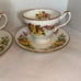 Vintage Royal Minister Bone China Tea Cups & Saucers (4 Sets)