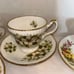 Vintage Royal Minister Bone China Tea Cups & Saucers (4 Sets)