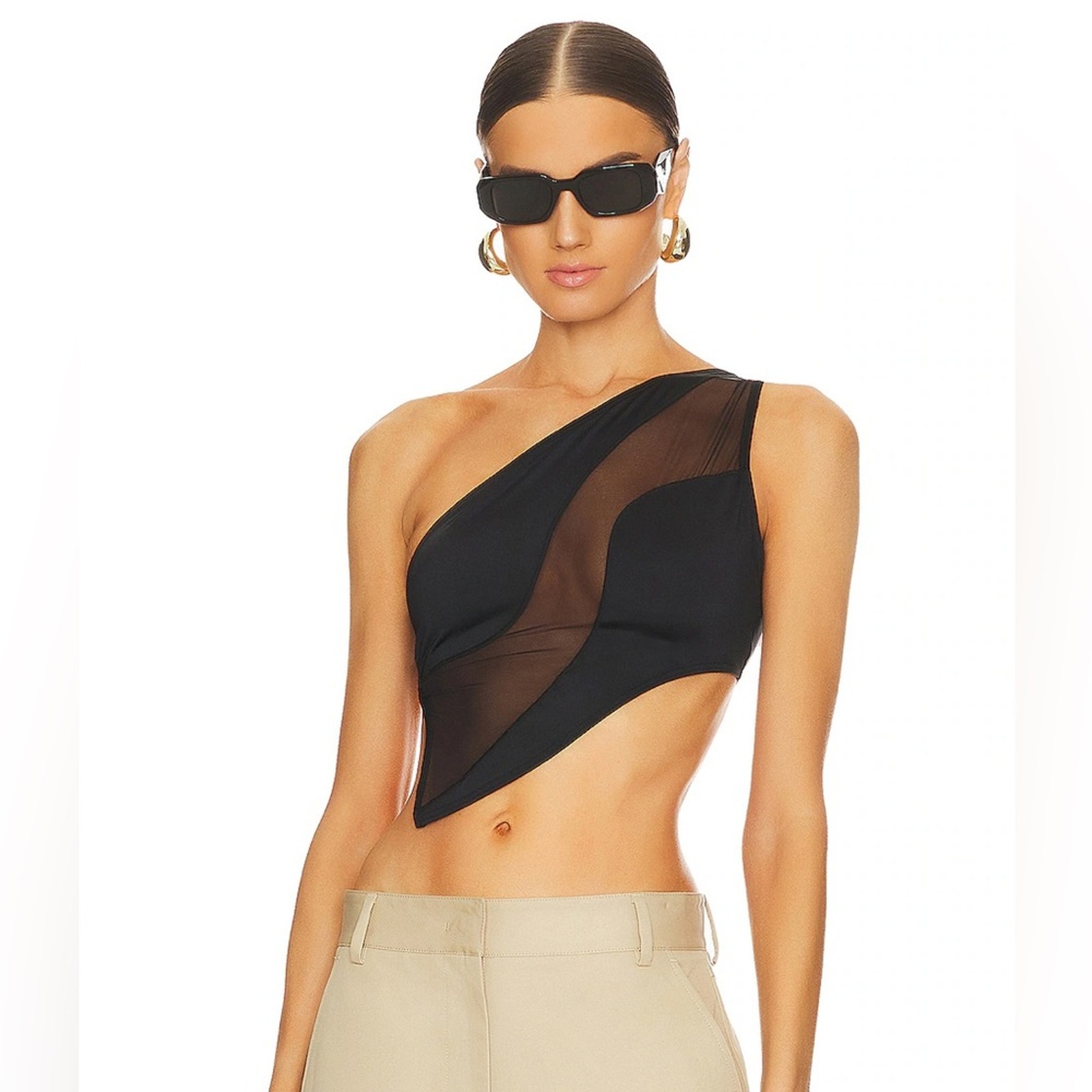 OW Collection Curve Top in Black Size XS NWT