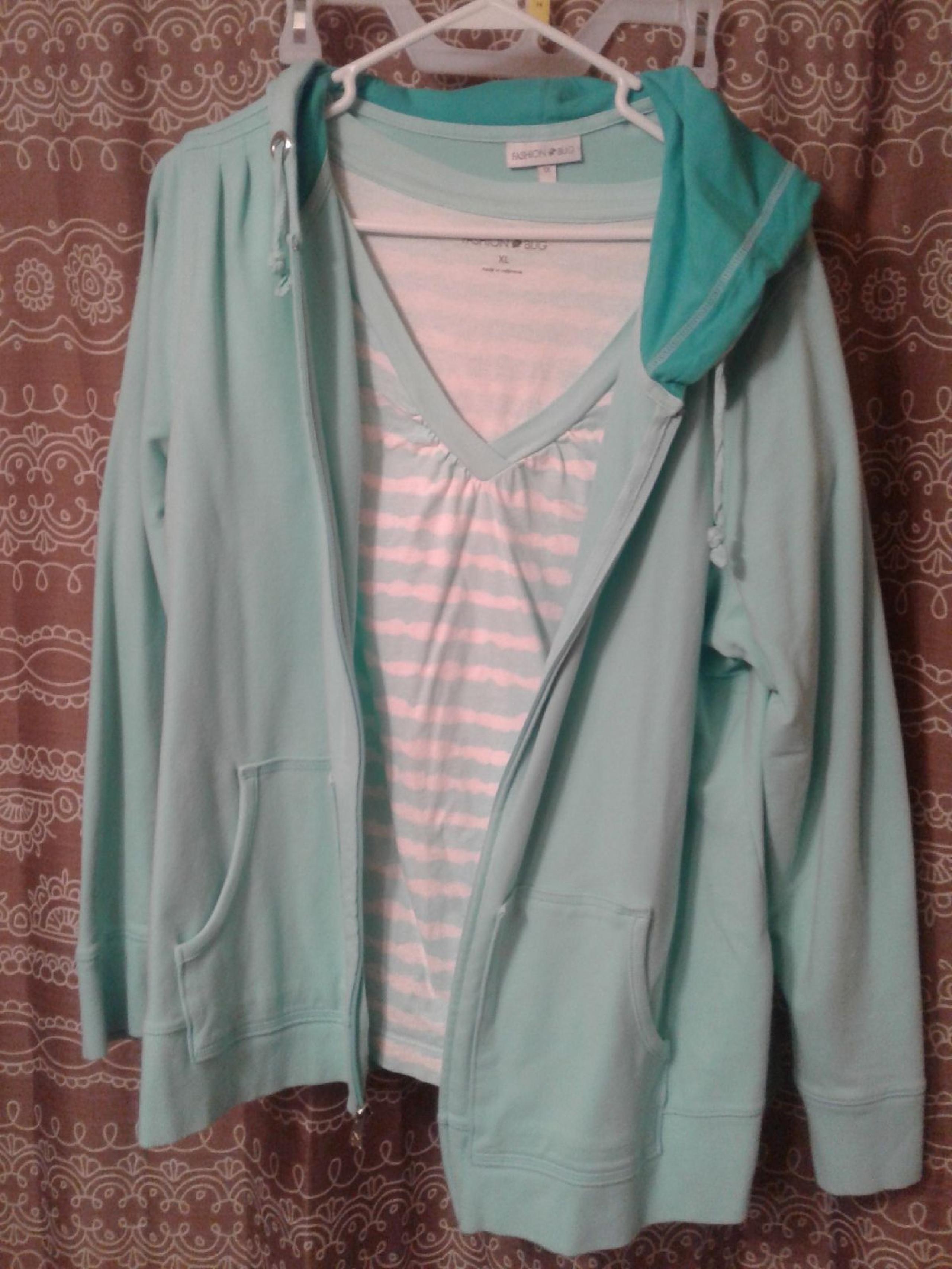 Sweat jacket with shirt
