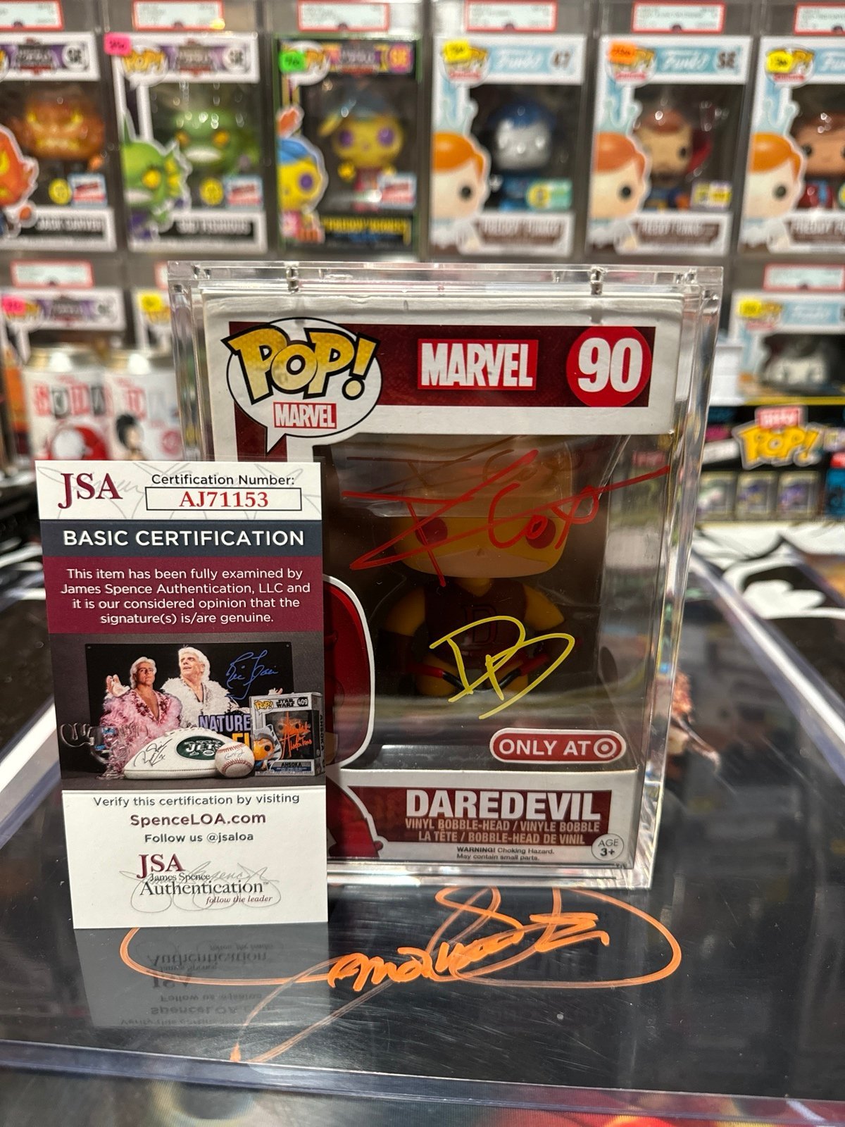 Daredevil funko pop 90 autographed