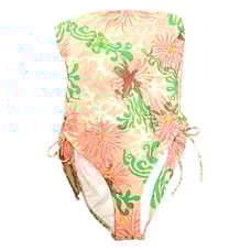 Lilly Pulitzer One-Piece Pink Swimsuit Adjustable Ruched Side Ties High Cut Leg