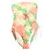 Lilly Pulitzer One-Piece Pink Swimsuit Adjustable Ruched Side Ties High Cut Leg