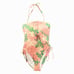 Lilly Pulitzer One-Piece Pink Swimsuit Adjustable Ruched Side Ties High Cut Leg