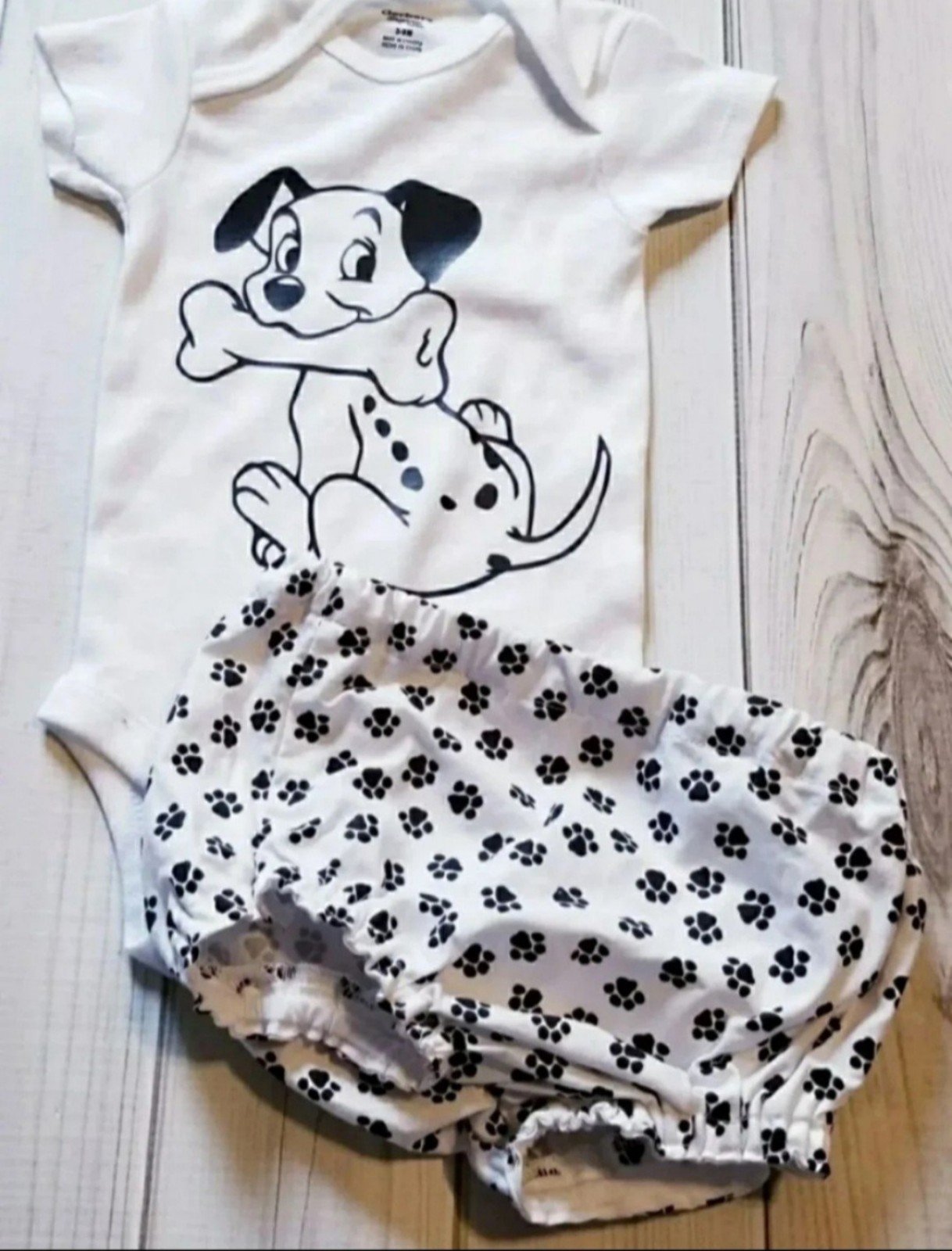 101 Dalmatians onesie diaper cover set 18-24m