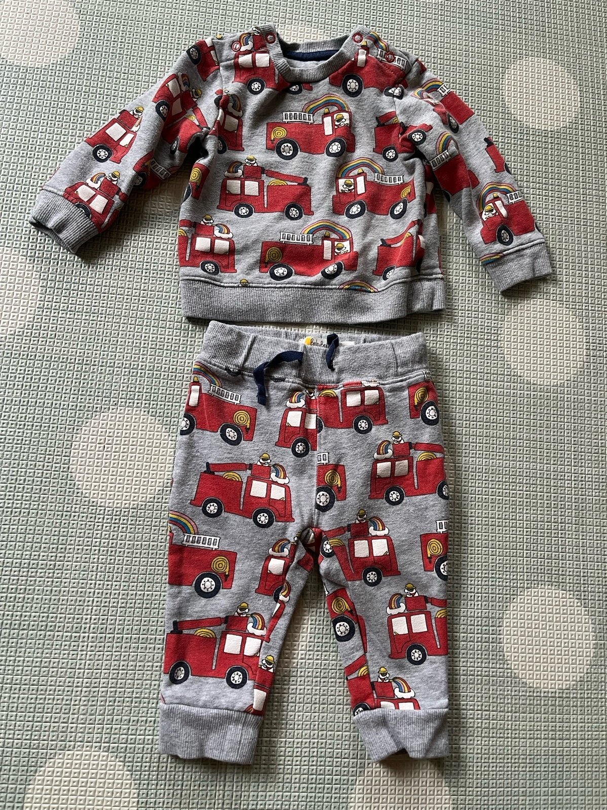 Baby Boden fire truck track set 6-12 months