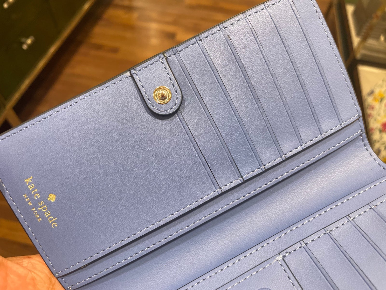Kate Spade Large Slim Bifold Butterfly Wallet