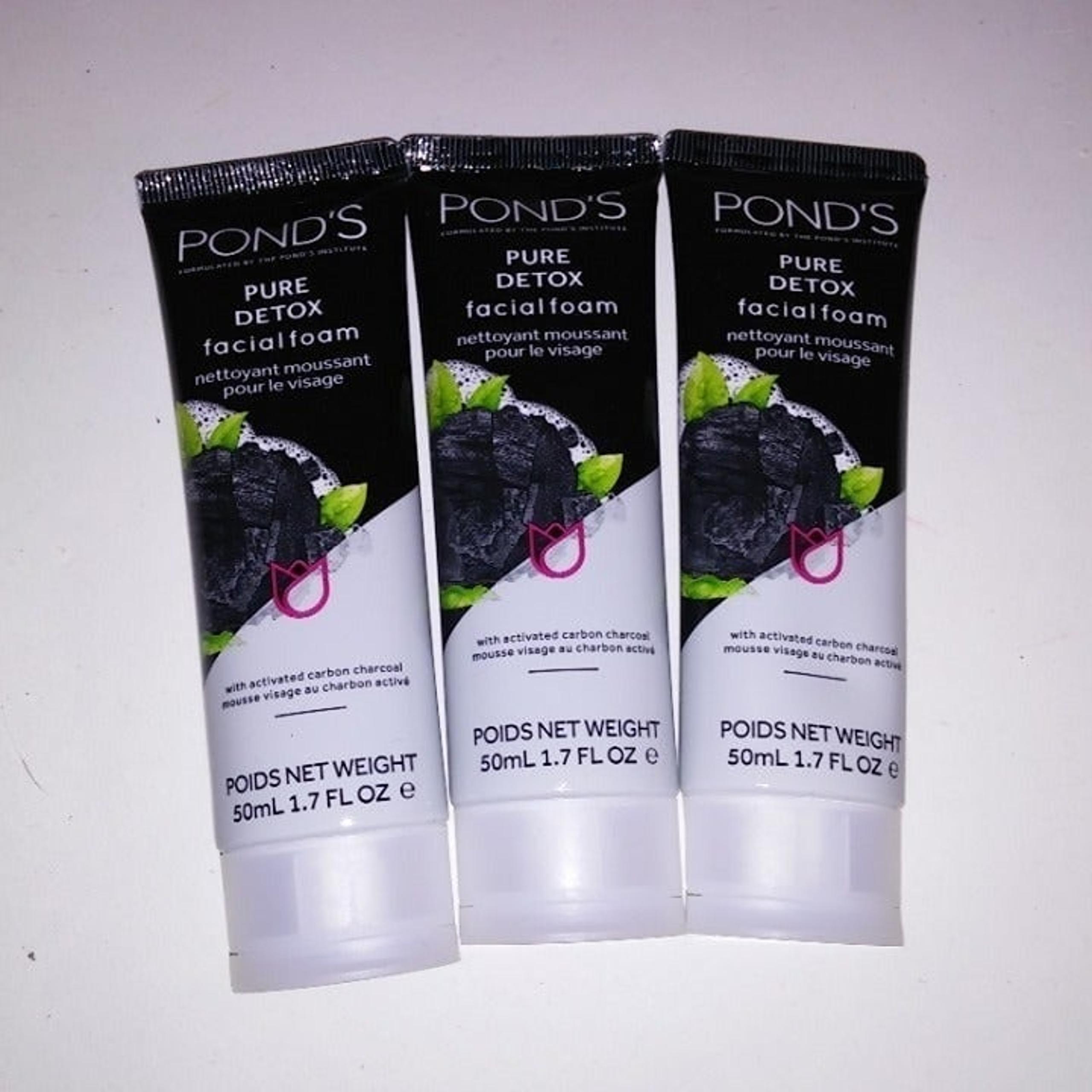Set of 3 Pond's Pure Detox Facial Foam Skin Care 1.7oz each Brand New  *Bundle t