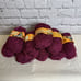 Vtg Corticelli Yarn Skeins German Lot of 9 Rosewood Same Dye Lot 50g/1.75 Oz