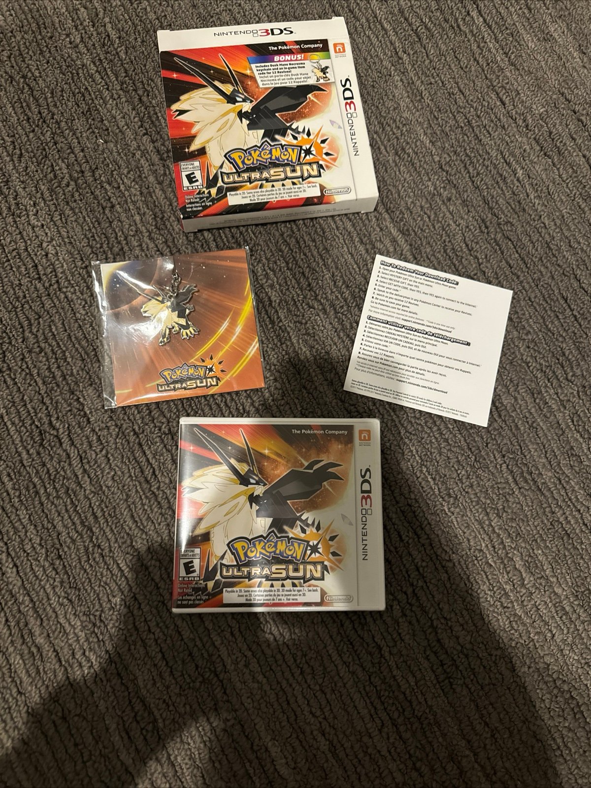 Pokemon Ultra Sun Keychain Bonus for Nintendo 3DS