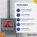 DuraVent DuraBlack 48 x 8 Inch Stainless Steel Single Wall Stove Pipe, Silver