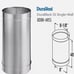 DuraVent DuraBlack 48 x 8 Inch Stainless Steel Single Wall Stove Pipe, Silver