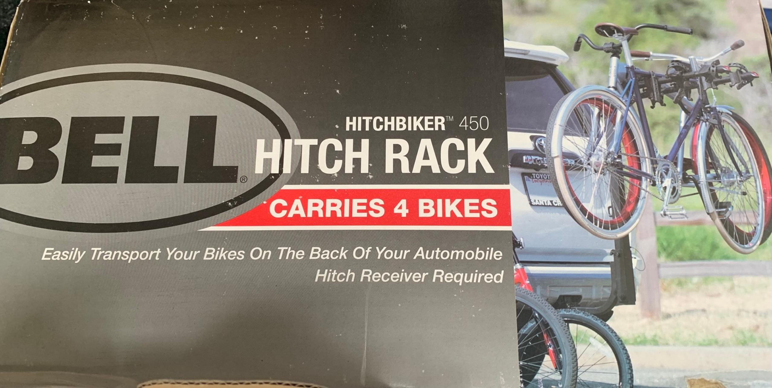Bell Hitchbiker 450 4- Hitch Rack with Stability , Black New - Bike