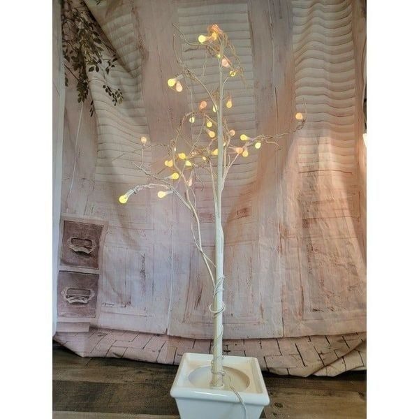 Silvestri light up tree white pastel easter decor figure