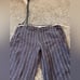 Allen Allen Women's Cropped Pants Blue White Loose Elastic Waist 100% Linen Sz M