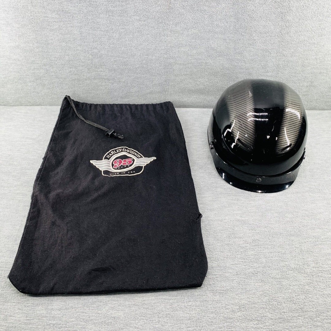 HARLEY DAVIDSON - Helmet Motorcycle Black Open Face Gloss Size Small