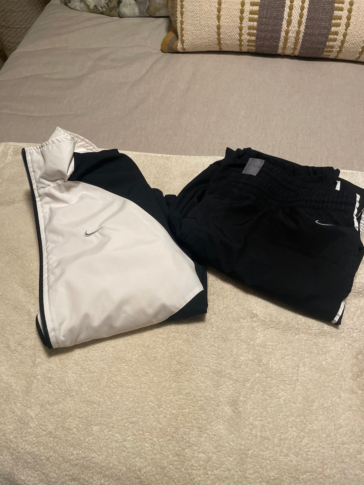 Vintage Nike Women’s Track Jacket and pants both size medium black/white