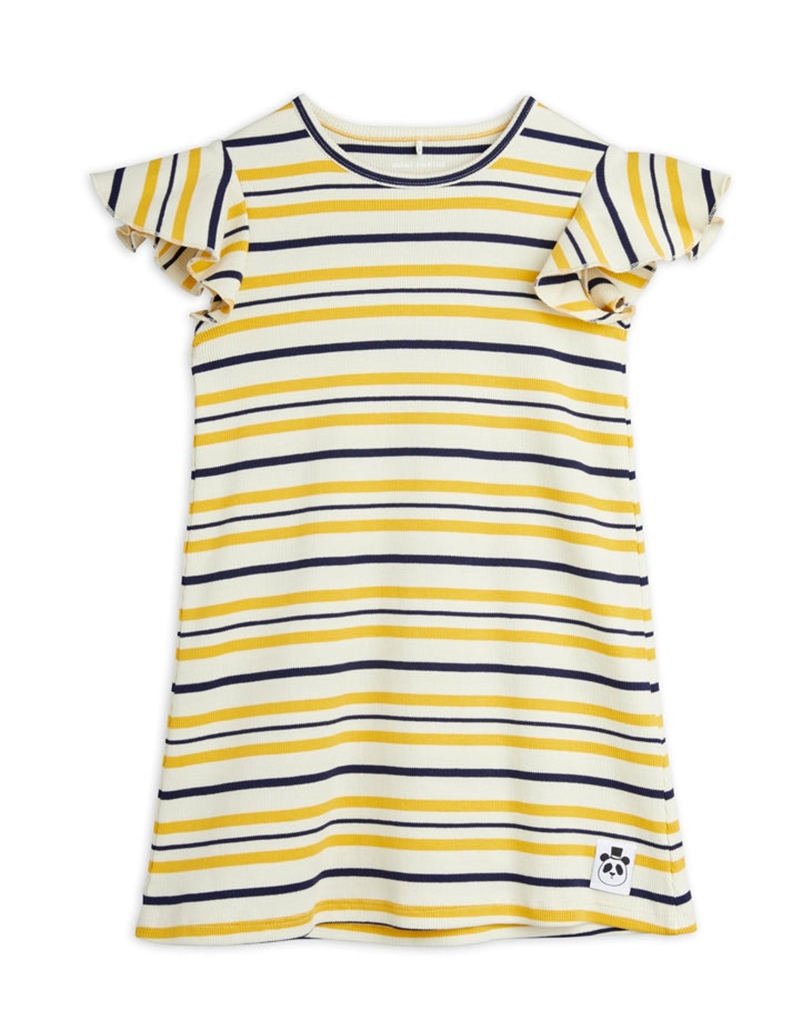 | Stripe Ribbed Wing A-Line Girls Dress | Size 2-3 T - Mini Rodini