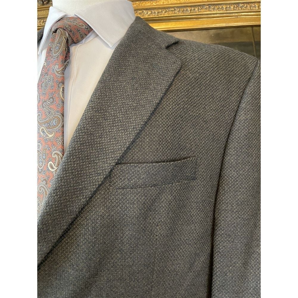VTG Ralph Ralph Lauren 44R Brown Smooth Tweed 100% Wool 2Btn Blazer Jacket