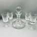 Crystal Cordial Set 6 Pieces Ships Decanter Globe Stopper 4 Glasses