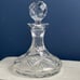Crystal Cordial Set 6 Pieces Ships Decanter Globe Stopper 4 Glasses