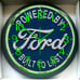 Ford Garage Shop Mechanic Glow In The Dark Wall Clock New!