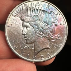 1922 peace dollar toned