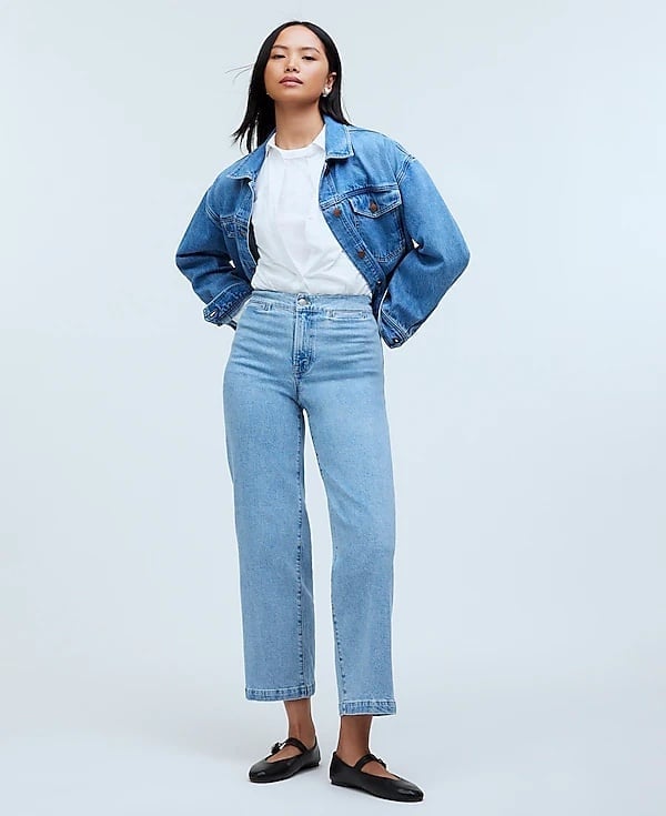 Madewell The Emmett Wide-Leg Crop Jean: Welt Pocket Edition In Kieran Wash