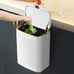 Hanging Trash Can with Lid, 2 gal Stainless Steel Kitchen Compost Bin with Inner