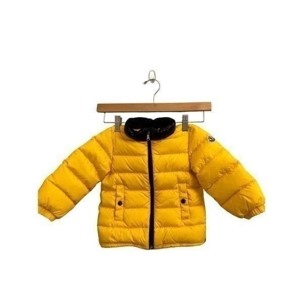 Moncler puffer yellow with logo 18-24 mo authentic GUC!!