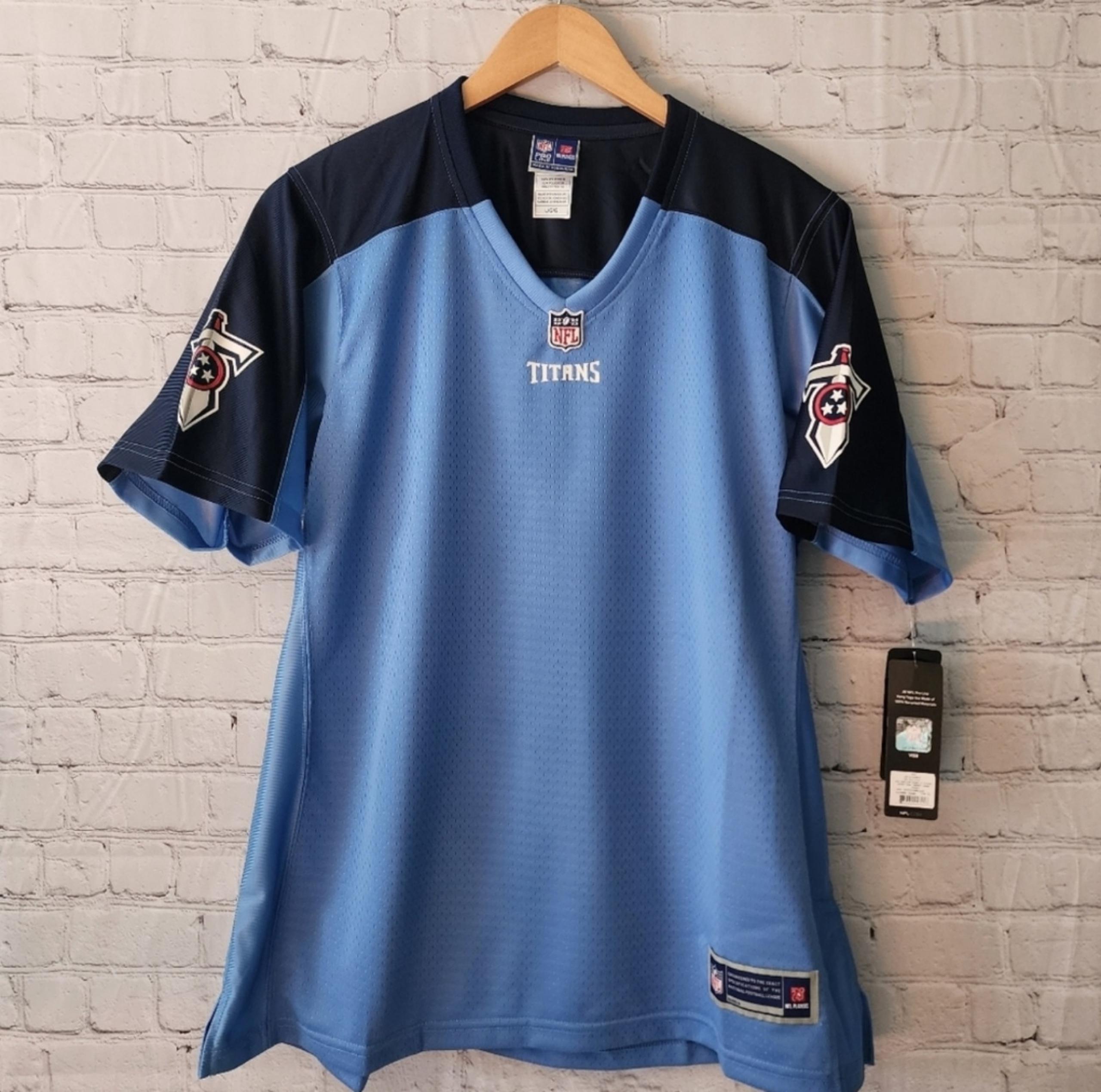 Tennessee Titans Pro Line NFL Blank Jersey Blue Womens