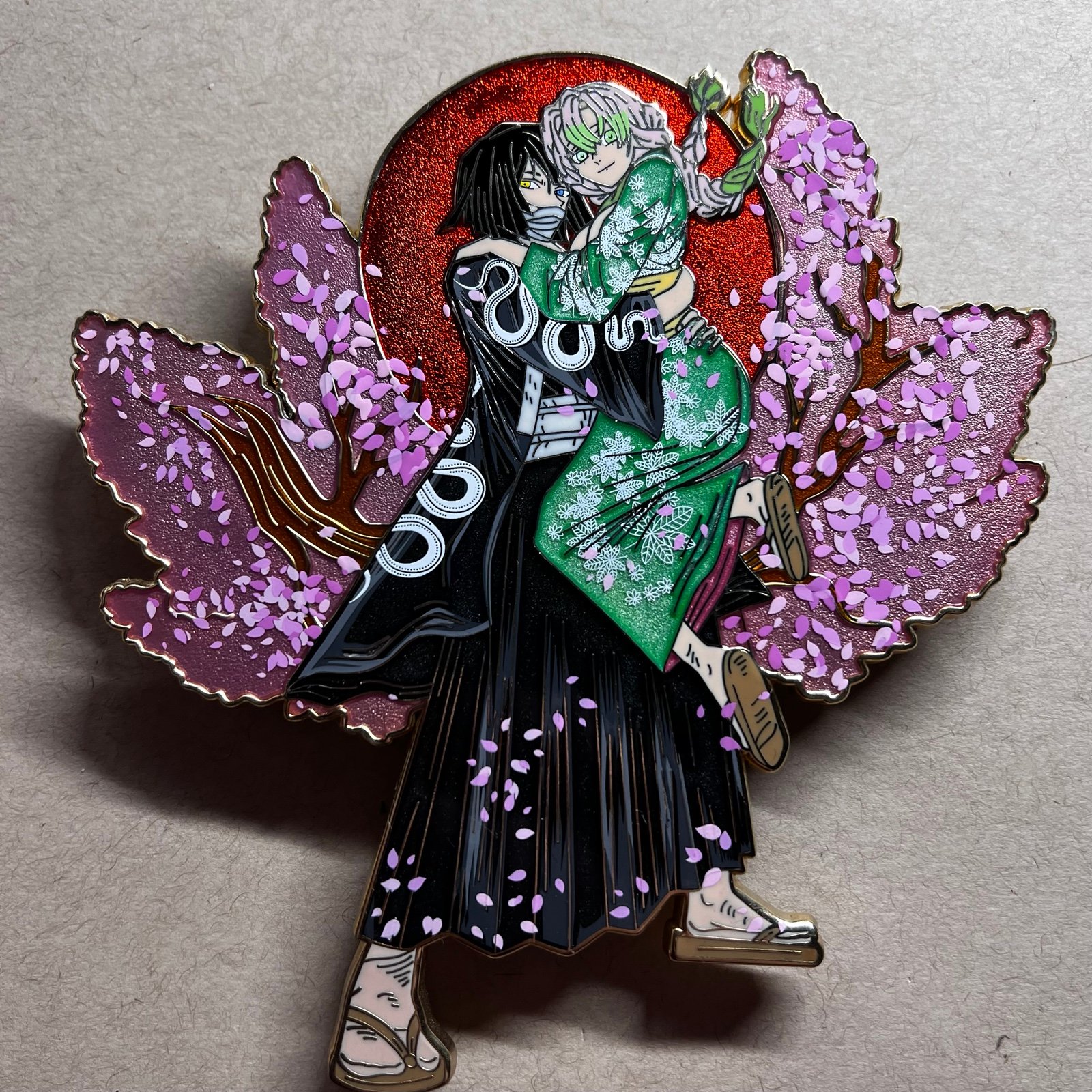 Demon Slayer — Mitsuri Kanroji & Obanai Iguro Enamel Pin [KR]