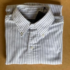 Southwick USA-made Oxford button-down shirt Stripe Blue