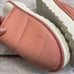 Anthropologie Maeve Puffy Platform Slippers Pink White Size Large 10 - 11