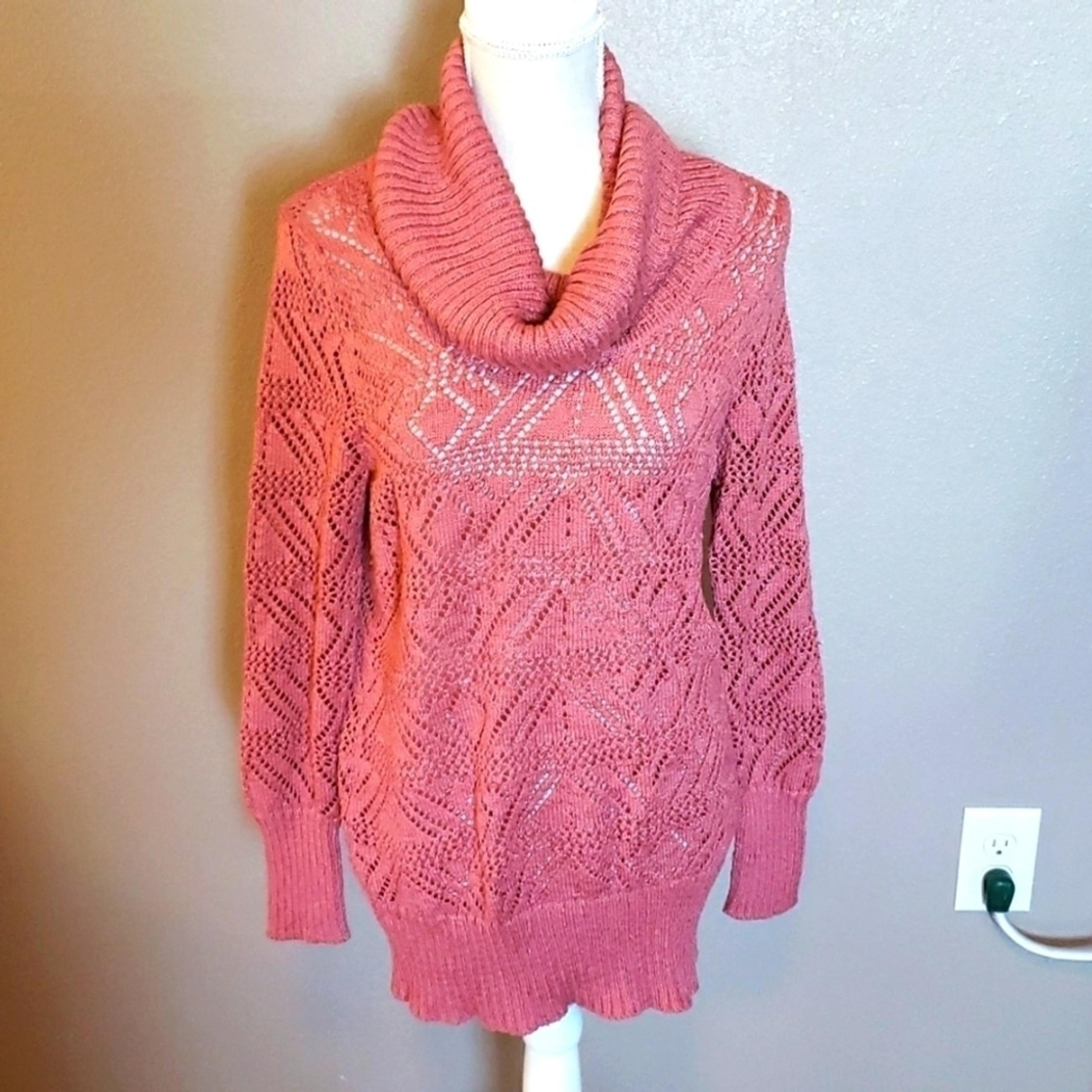 Maurice's open knit Sparkle cowl neck sweater