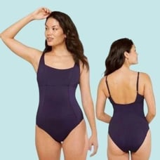 Andie The Havana One Piece Swimsuit Navy Size Medium NWT 128 MSRP