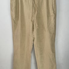 28 Palms Khaki 100% Linen Pull On Pants Women Size XXL