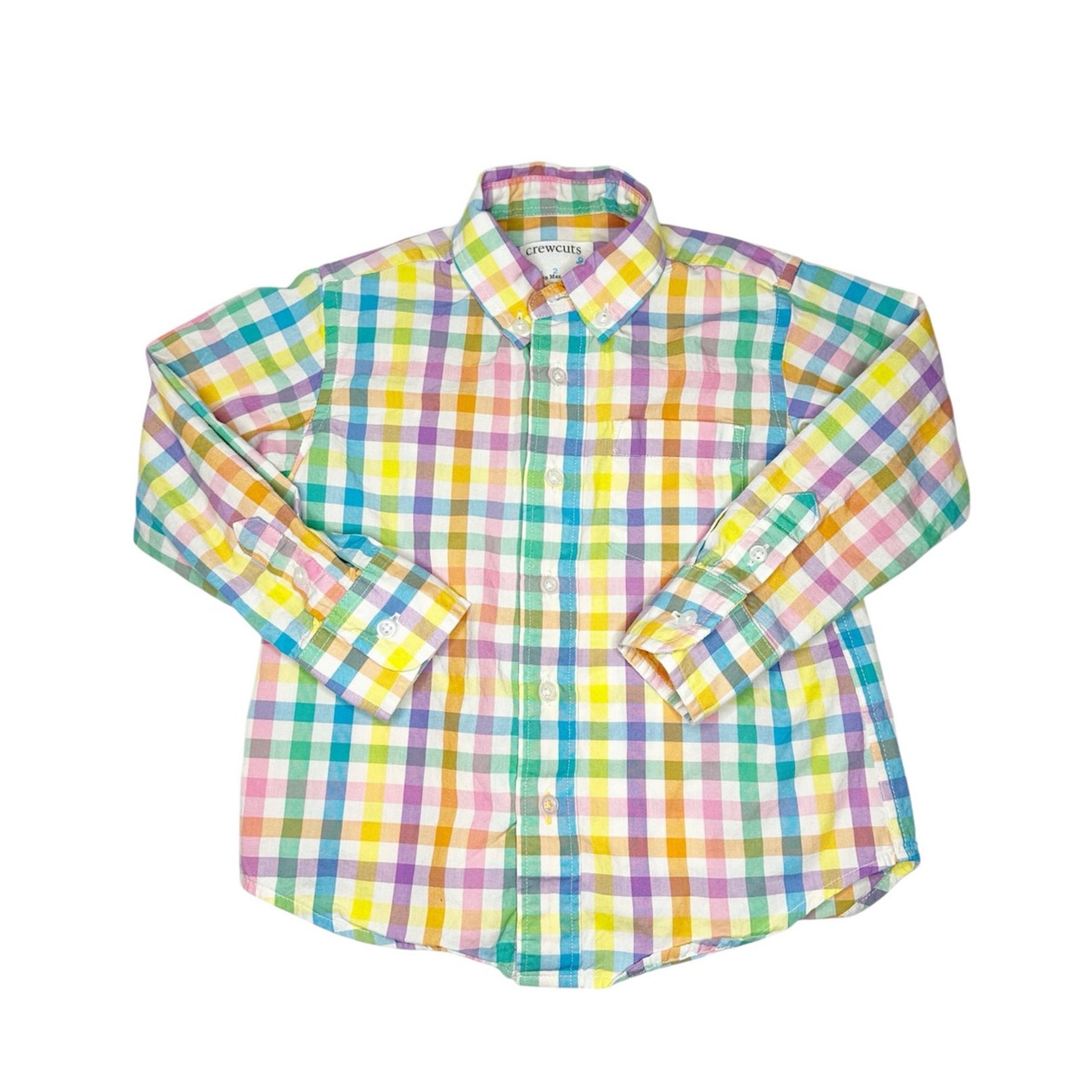 Colorful Gingham Button Down Size 2 - Crewcuts