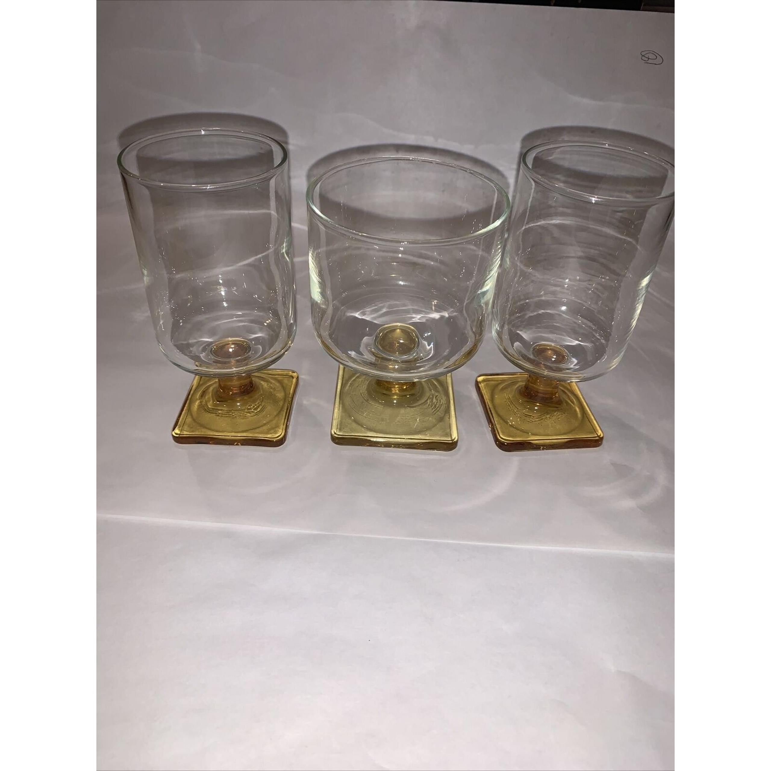 Vintage Federal Glass~ Nordic Amber Square Base