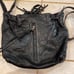Treasure & Bond Purse Black Pebble Leather Drawstring Bucket Crossbody Handbag