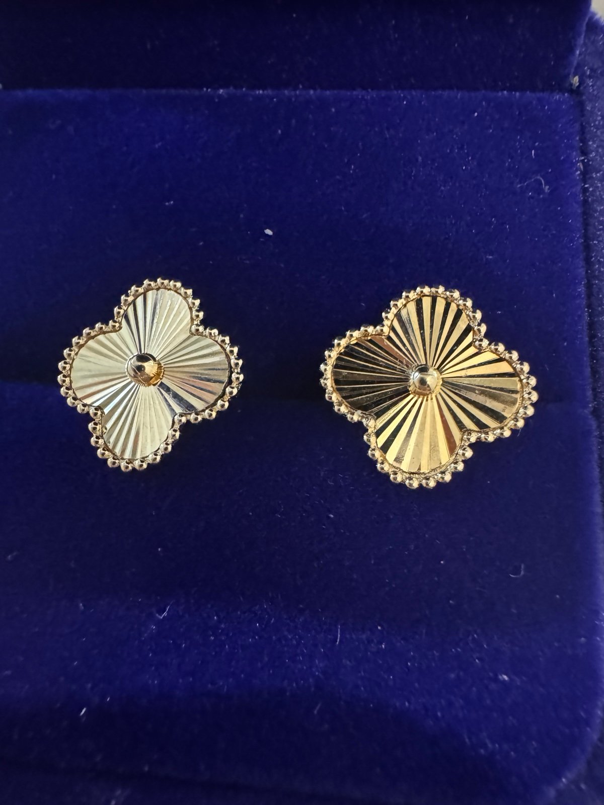18K Real Gold Earrings