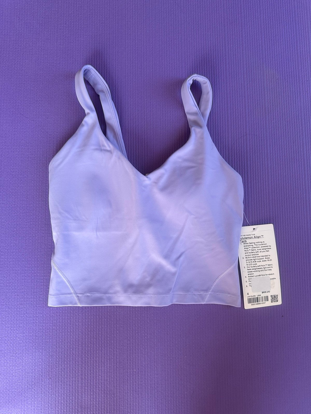 NWT Lululemon Align Tank Lilac Smoke Size 4