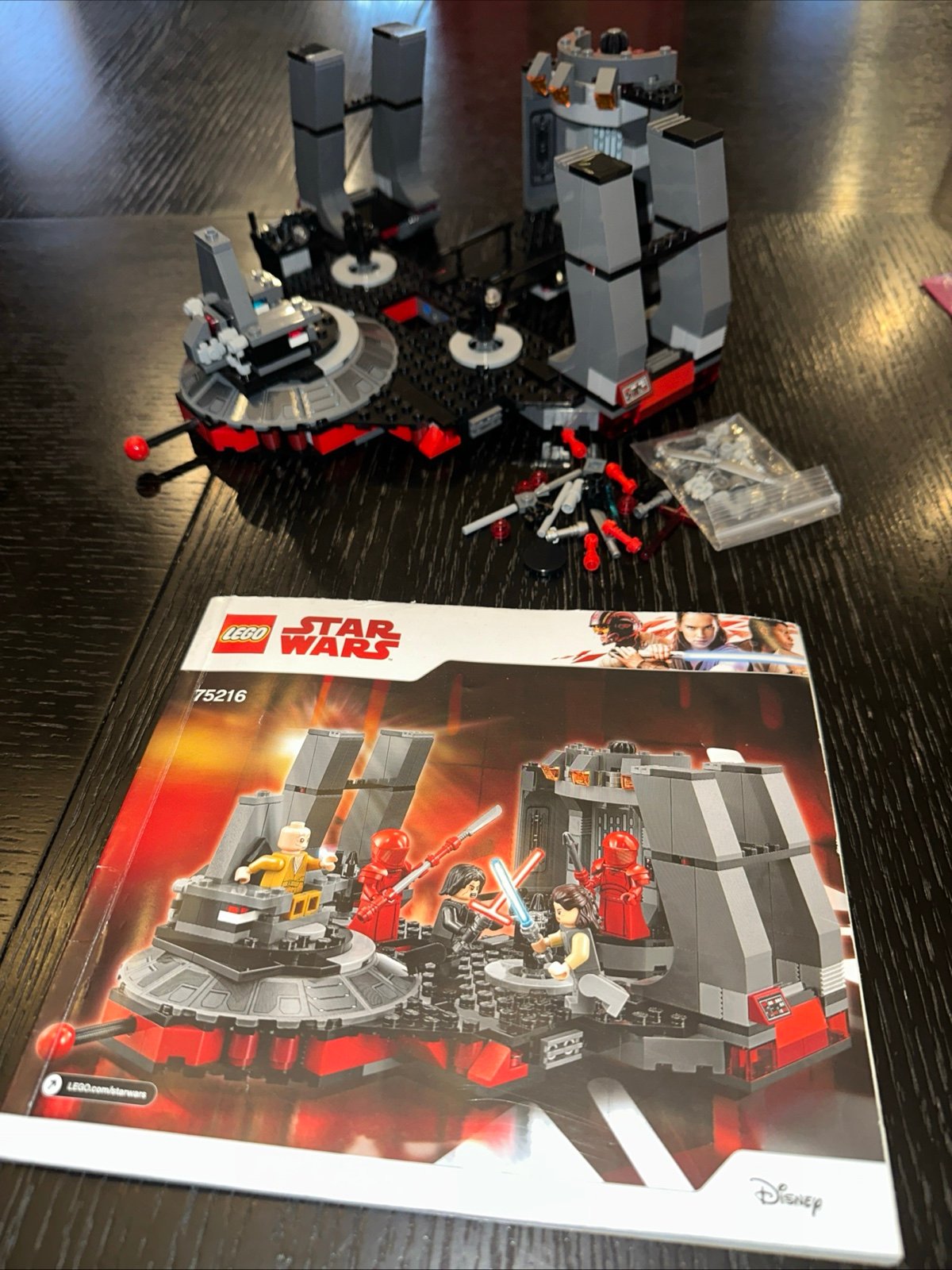 LEGO- STAR WARS- SNOKE'S THRONE ROOM- 75216- NO MINIFIGURES COMPLETE OTHERWISE