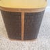 1978 Hawkeye Burlington 23 piece Wicker Picnic Basket Set with Metal Handles