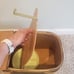 1978 Hawkeye Burlington 23 piece Wicker Picnic Basket Set with Metal Handles