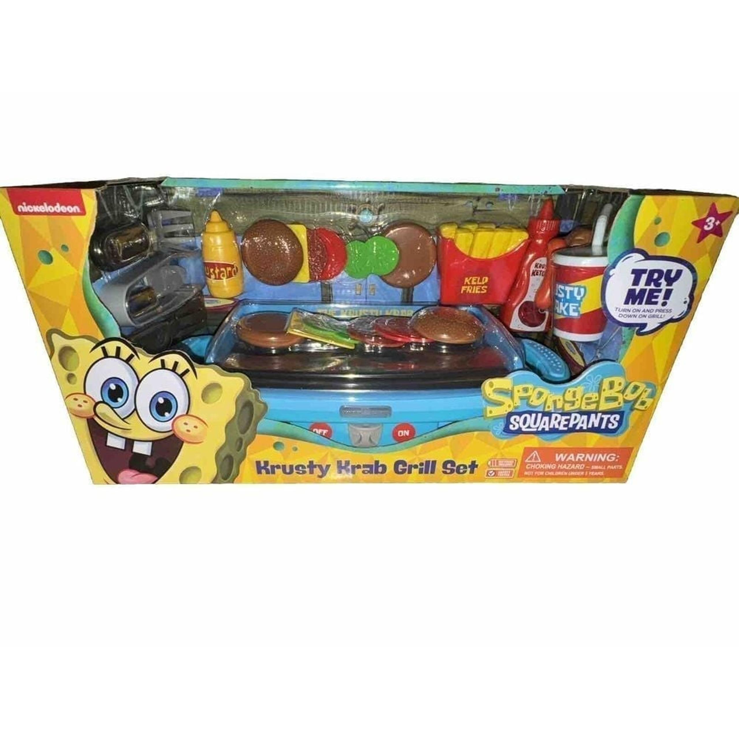 SpongeBob SquarePants Krusty Krab Grill Set Sizzle Sound 32 Pcs New Kids Toy 3Y+