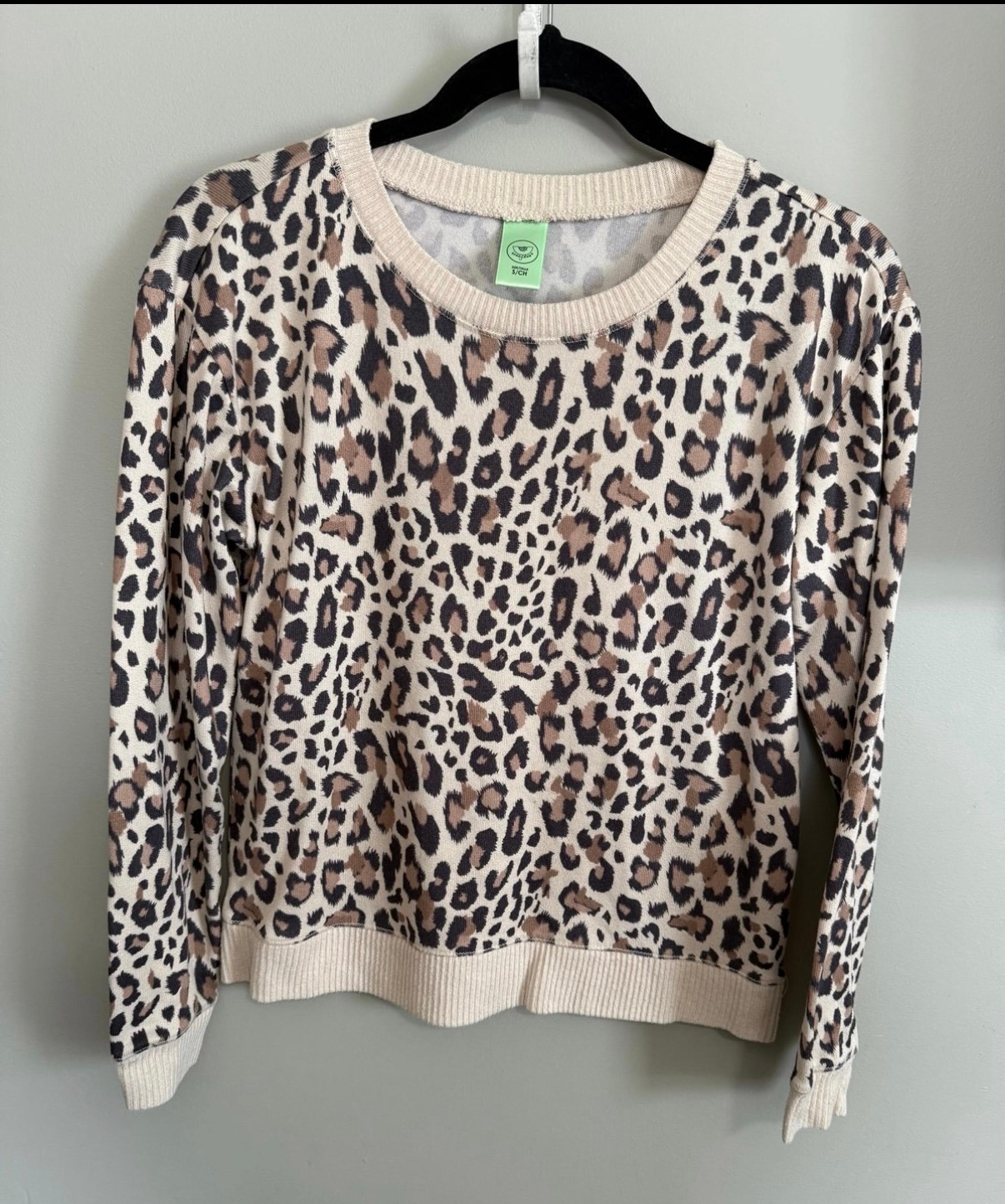 Leopard print sweater size small