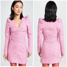 GANNI Stretch Jacquard V Neck Mini Dress Size Womens US 2 NWOT Brand new witho
