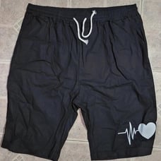 Men XL Drawstring Black Short With Pockets