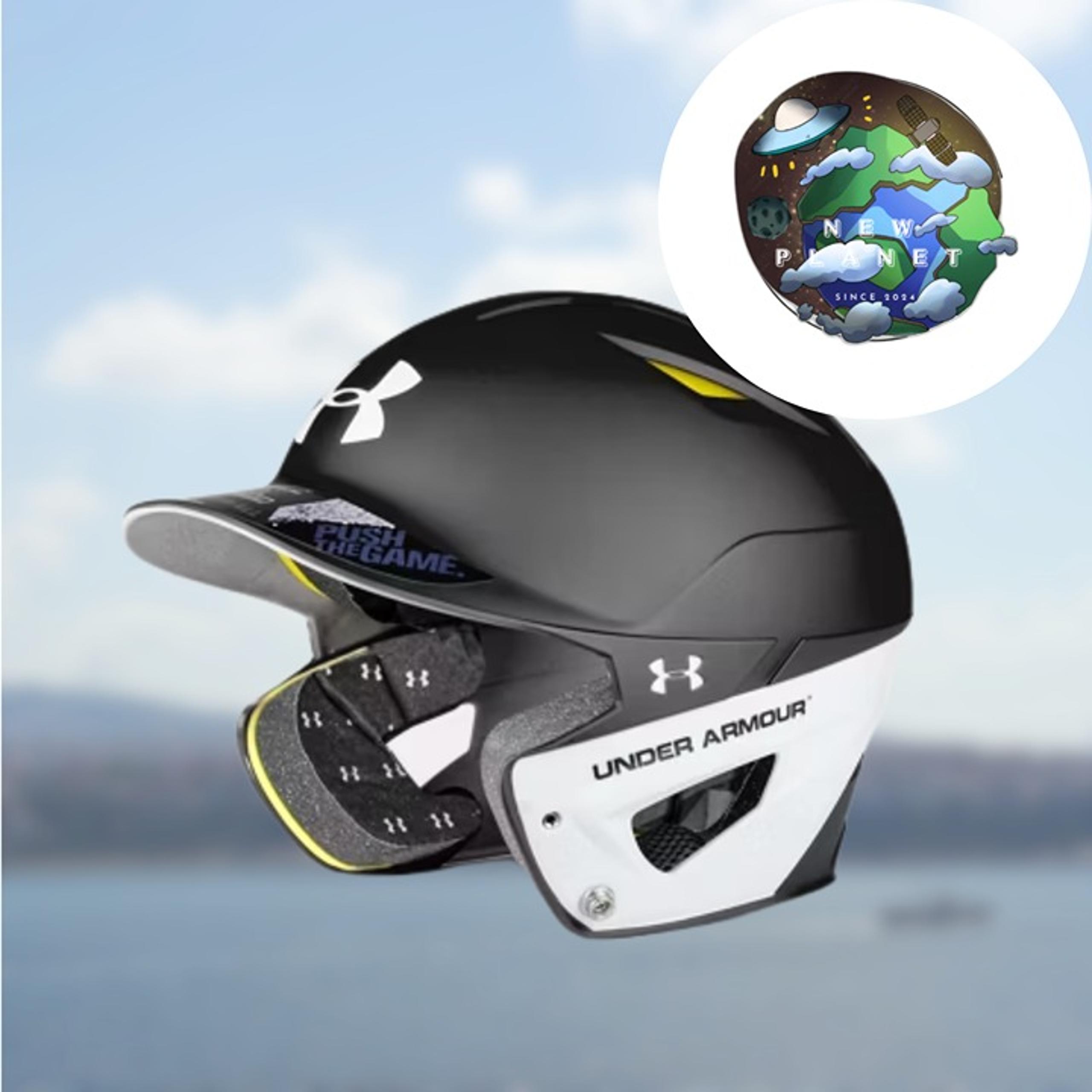 NWT UA Converge Matte Two Tone Adult Batting Helmet | Black / White - 001 UND100